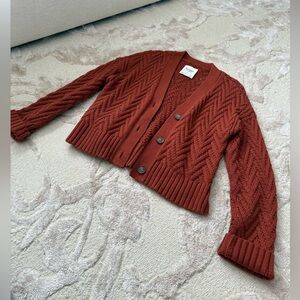 Abercrombie & Fitch Rust Red Cardigan Sweater